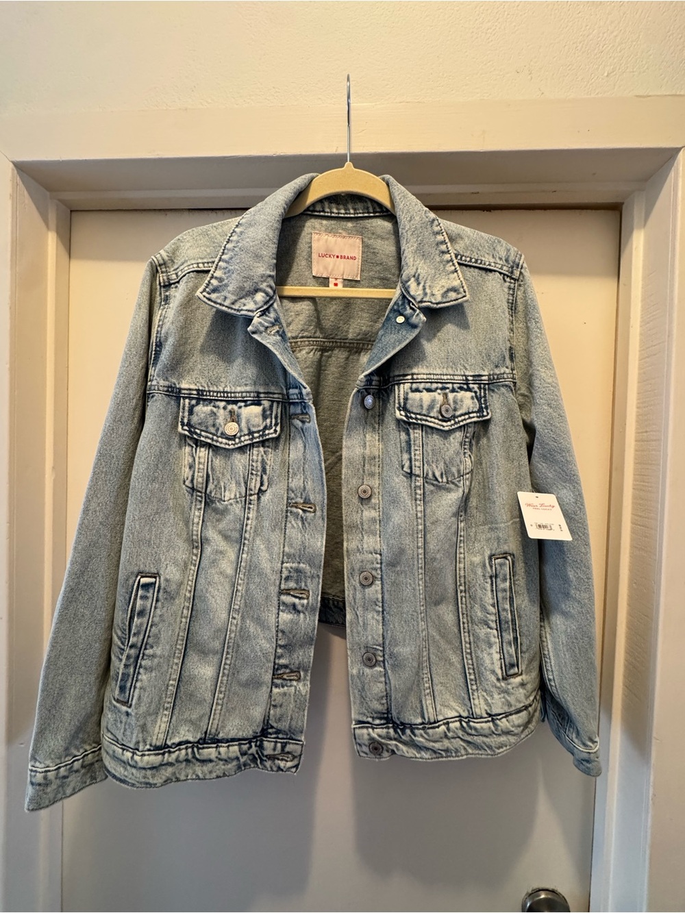 Lucky Brand Light Wash Blue Denim Jean Jacket